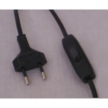 CABLE 2M CON ENCHUFE+INT.NEGRO