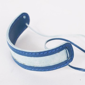 PULSERA CUERO IBIZA AZUL...