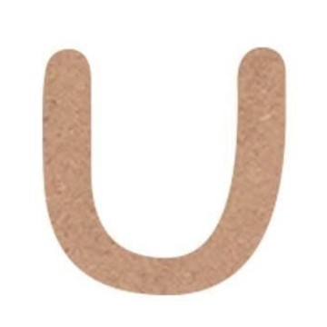 LETRA MAYUSCULA COMIC 4cm. "U"