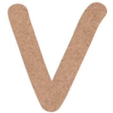 LETRA MAYUSCULA COMIC 4cm. "V"