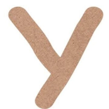LETRA MAYUSCULA COMIC 4cm. "Y"