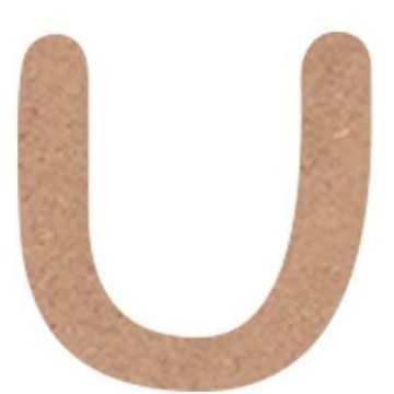 LETRA MAYUSCULA COMIC 6cm. "U"